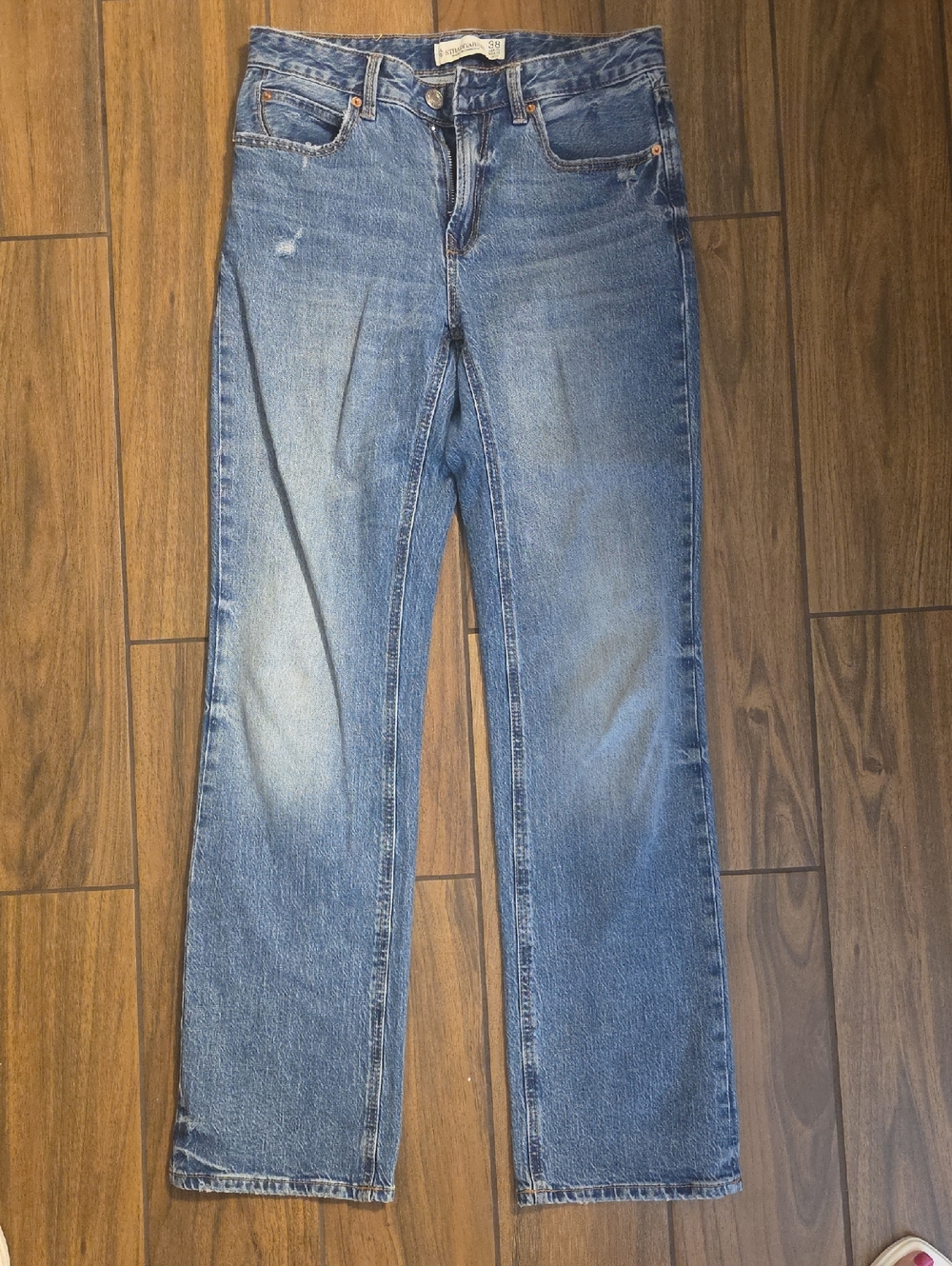 Stradivarius Straight Leg Jeans D98 - Light Blue Wash